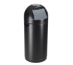 Rossignol 58033 Cyvomax "Green" Abfallbehälter 52L aus recyceltem Polyethylen mit Einwurfklappe, Farbe Schwarz