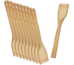 10er SET METALTEX -Bamboo Line- Pfannenwender aus Bambusholz / Holzbesteck / Bambus