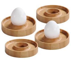 KESPER 58165 Eierbecher - 4er-Pack, Bambus