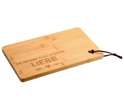 KESPER 58390 Schneidebrett mit Herz, Motiv Liebe, 31,5 x 20,5 cm aus Bambus / Servierbrett