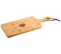 KESPER 58393 Schneidebrett mit Herz, Motiv Herz, 42 x 17 cm aus Bambus / Servierbrett