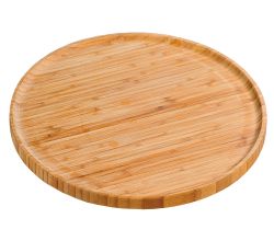 KESPER 58463 Pizzateller 32 cm aus FSC-zertifiziertem Bambus / Holzteller / Pizzaunterlage / Pizza-Holzteller / Holzgeschirr