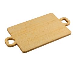 KESPER 58497 Schneidebrett mit Herzgriffen, Bambus FSC, 50 x 25 x 1,8 cm