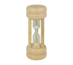 METALTEX 585503010 Sanduhr für 3 Minuten, Gummibaum/Glas