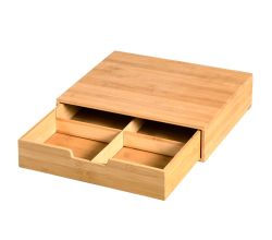 KESPER 58952 Box mit Schublade und 4 Fächern / Kaffeekapsel-Box / Teebox / Teebeutel Box