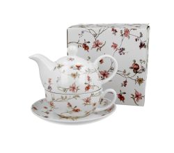 DUO FLORAL Tasse mit Teekanne SAFA New Bone China Porzellan