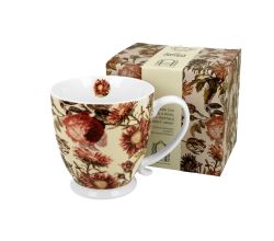 DUO FLORAL Jumbobecher 480 ml PEONY mit Fuß, New Bone China Porzellan