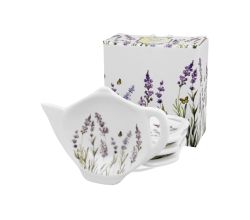 DUO FLORAL 4er-Set Teebeutelhalter PROVANCE New Bone China Porzellan