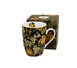 DUO ART GALLERY klassischer Becher 360 ml CHRYSANTHEMUM New Bone China Porzellan
