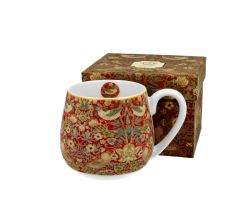 DUO ART GALLERY Fassbecher 430 ml STRAWBERRY THIEF RED New Bone China Porzellan