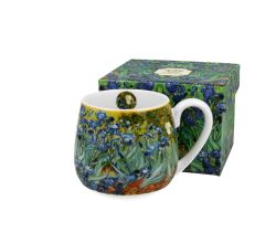 DUO ART GALLERY Fassbecher 430 ml IRISES New Bone China Porzellan