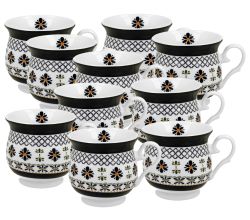 10er SET DUO ETNO 34424 Becher 500 ml INDIGO New Bone China Porzellan