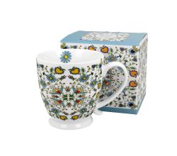 DUO ETNO Jumbobecher 480 ml KASHUBIAN mit Fuß, New Bone China Porzellan
