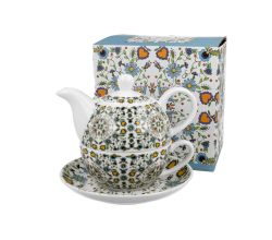 DUO ETNO Tasse mit Teekanne KASHUBIAN New Bone China Porzellan
