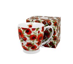 DUO FLORAL Jumbobecher 480 ml LINA mit Fuß, New Bone China Porzellan