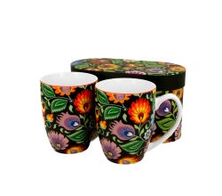 DUO ETNO 2er-Set klassische Becher 350 ml ETNIC New Bone China Porzellan