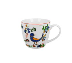 DUO ETNO Becher 460 ml KASHUBIAN BIRD in Tragetasche, New Bone China Porzellan