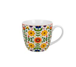 DUO ETNO Becher 460 ml MERIDA WHITE in Tragetasche, New Bone China Porzellan