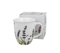 DUO FLORAL Becher 650 ml CLASSIC LAVENDER New Bone China Porzellan