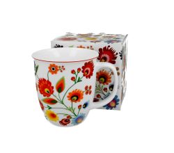 DUO ETNO Becher 650 ml ŁOWICZ New Bone China Porzellan