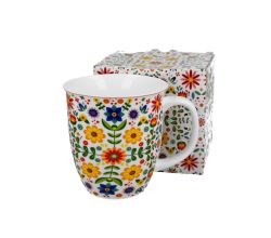 DUO ETNO 32178 Becher 650 ml REGIONAL PATTERNS New Bone China Porzellan