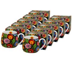 10er SET DUO ETNO Fassbecher 430 ml ETNIC New Bone China Porzellan