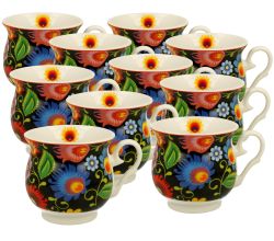 10er SET DUO ETNO 34066 Becher 500 ml ETNIC New Bone China Porzellan