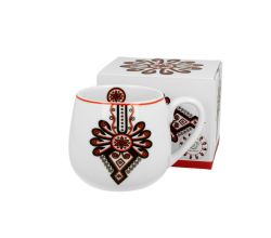 DUO ETNO Fassbecher 430 ml RURAL ORNAMENT New Bone China Porzellan