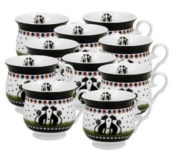 10er SET DUO ETNO 34332 Becher 500 ml INDIGO New Bone China Porzellan
