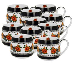 10er SET DUO ETNO 34349 Fassbecher 430 ml INDIGO New Bone China Porzellan