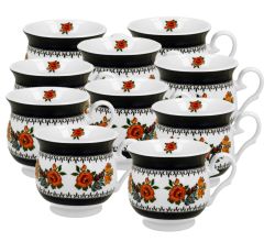 10er SET DUO ETNO 34363 Becher 500 ml INDIGO New Bone China Porzellan