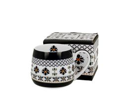 DUO ETNO 34400 Fassbecher 430 ml INDIGO New Bone China Porzellan
