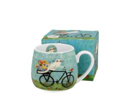 DUO ANIMALS Fassbecher 430 ml CAT'S WORLD – BICYCLE New Bone China Porzellan