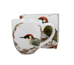DUO ANIMALS XXL Becher 1000 ml PAINTED WOODPECKER New Bone China Porzellan