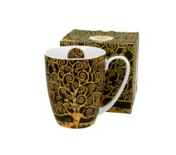 DUO ART GALLERY Klassischer Becher 360 ml TREE OF LIFE New Bone China Porzellan