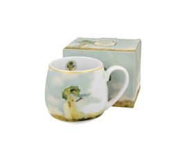 DUO ART GALLERY Fassbecher 430 ml WOMAN WITH PARASOL New Bone China Porzellan