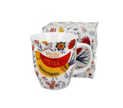 DUO ETNO Becher 650 ml COLORFUL BIRD New Bone China Porzellan