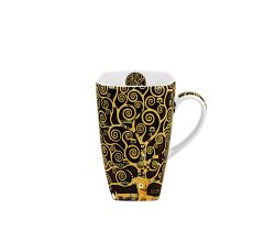 DUO ART GALLERY Klassischer Becher 630 ml TREE OF LIFE New Bone China Porzellan