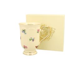 DUO ECRU Becher 450 ml ENGLAND New Bone China Porzellan