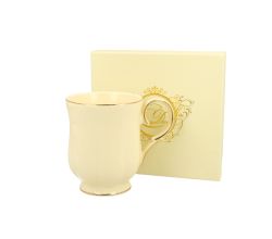DUO ECRU Becher 450 ml CLARK New Bone China Porzellan