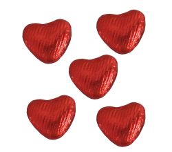 200er SET Choco-Herzchen rot, lose 5 g / Schokolade Herz / Valentinstag / Muttertag