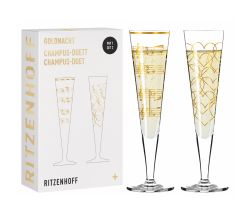 Ritzenhoff 6031006 Champagnerglas-Set H23 GOLDNACHT Nathalie Jean, Rurik Mahlberg 2023