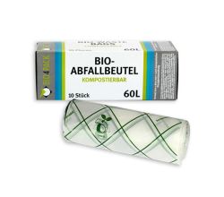 60 L Abfallbeutel 10er Pack / Müllbeutel / Mülltüte / Biobeutel / Kompostbeutel / Bio4Pack