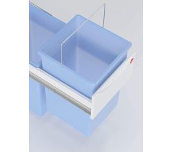 HAILO 1221209 Ersatzeimer 15 l für Tandem AntiBak, blau transluzent