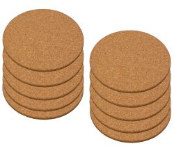 10er SET KESPER 62752 Topfuntersetzer 26 cm, Kork / Topf - Untersetzer