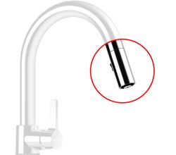 SCHOCK Brausekopf 628785/7 mit kleinen Gebrauchsspuren für SCHOCK Armatur SC-520 mit Zugauslauf / Handstück / Ersatzteil