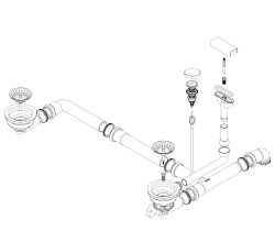 SCHOCK Premium Ab- und Überlaufgarnitur 629366PD für Waterfall D-150 bis Baujahr 2023