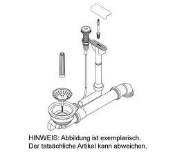 Ab- und Überlaufgarnitur 629614PD für SCHOCK WEMBLEY D-100 mit Excenterbetätigung