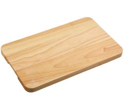 KESPER 64690 Schneidebrett, Rubberwood (Gummibaumholz), FSC, 45 x 27 x 2,5 cm, mit Griff