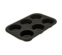 ZENKER 6er-Muffin-Backform mit Antihaftbeschichtung / Serie Black Metallic / Backform / Kuchenform